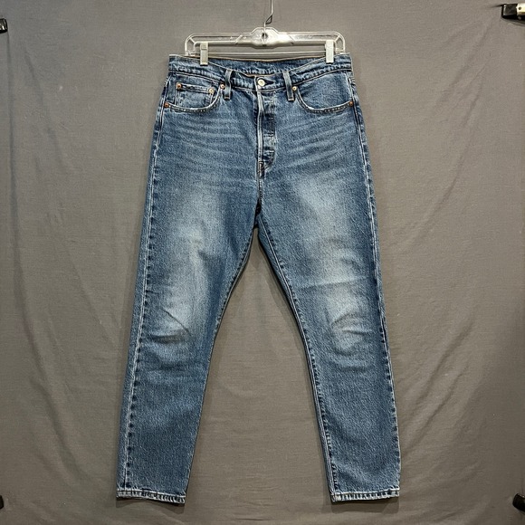 Levi's Denim - Levi's 501 S Skinny Jeans Womens 29x28 Blue Medium Wash High Rise Button Fly